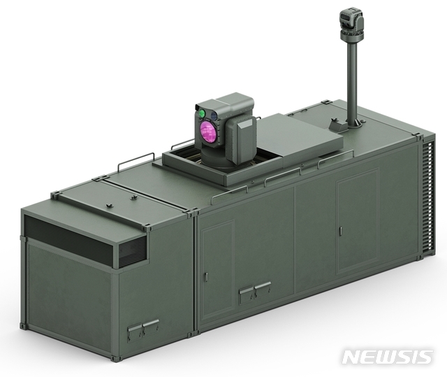  방위사업청은 17일 소형 무인기를 격추하는 레이저대공무기 개발에 착수한다고 밝혔다. 사진은 레이저대공무기 형상도. 