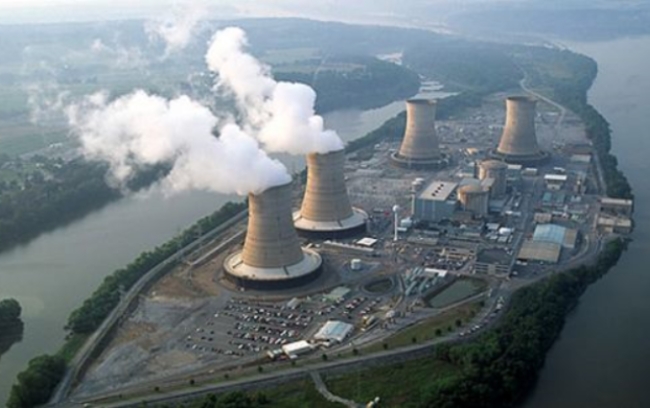 사진은 미국 동부 펜실베니아 주 스리마일 섬에 있는 원자력발전소.