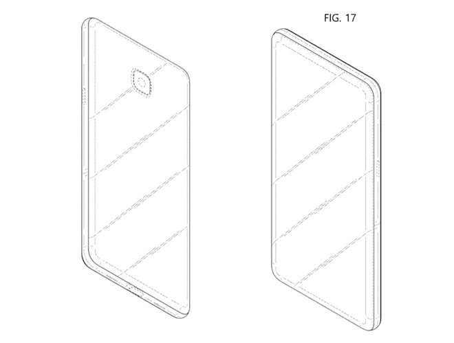 삼성전자가 지난 8우러20일자로 '모바일폰'이란 이름으로 특허받은 화면 내장형 카메라가 들어간 스마트폰. 특허출원서에는 궁극의 갤럭시S 주력폰으로 소개됐다. 사진=미특허청