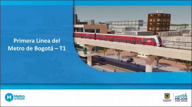 콜롬비아 수도 보고타의 지하철 1호선 사업계획서 이미지. 사진=보고타메트로공사(EMB)