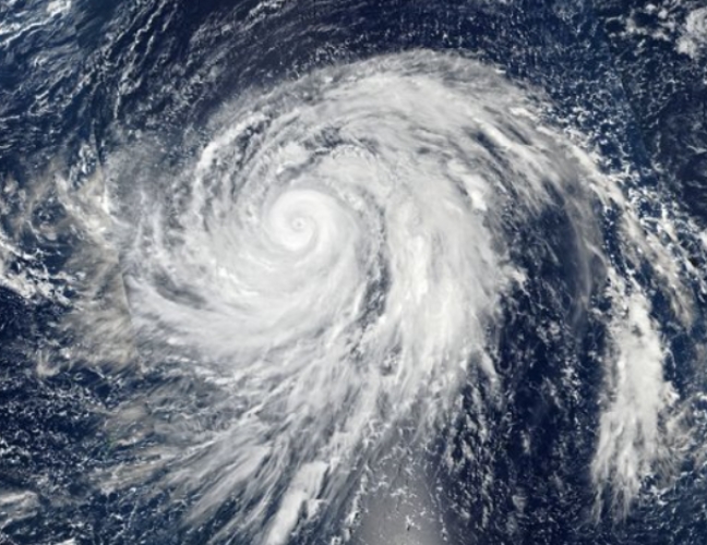 슈퍼태풍 '하기비스'의 위성사진 모습.
