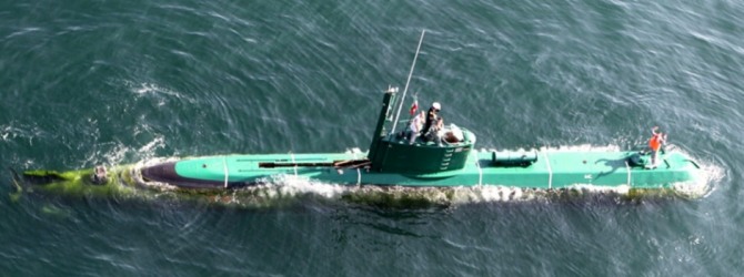 북한 연어급을 복제한 이란의 가디르급 잠수정. 중어뢰 두 발과 대함미사일로 무장하고 있다. 사진=이란해군