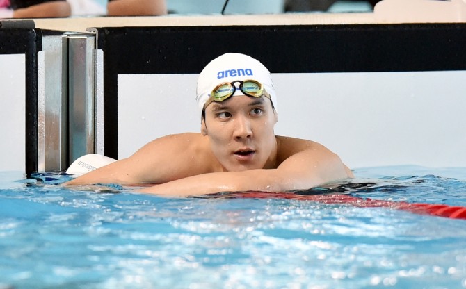 박태환이 전국체육대회 수영 개인 통산 금메달을 39개로 늘리며 신기록을 세웠다. 사진=뉴시스