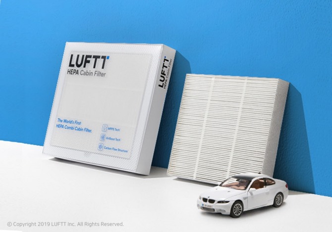 세계최초 차량용 헤파 콤비 에어컨 필터인 루프트는 최근 BMW 미니, 볼보 호환제품 둥 총 30종의 필터를 출시했다고 15일 밝혔다. 사진=루프트코리아