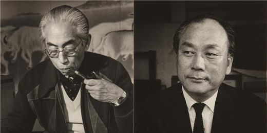 사진은 월전 장우성(왼쪽)과 운보 김기창(오른쪽)작가 모습. 사진=한국민족대백과사전