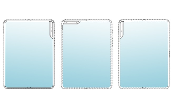 삼성전자가 지난해 WIPO에 특허출원한 폴더블폰 디자인. 차기 갤럭시폴드2의 디자인으로 채택될 가능성이 높아 보인다. 사진=WIPO,렛츠고디지털