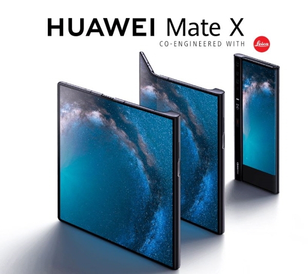 화웨이의 폴더블폰 메이트X가 갤럭시 폴드보다 일주일 뒤인 오는 15일 중국에서 출시된다. 사진=화웨이