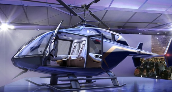VRT-500 헬리콥터는 항공용 택시로 개발된 모델로 2020년 첫 비행이 예정되어 있다. 자료=밀라노디자인위크