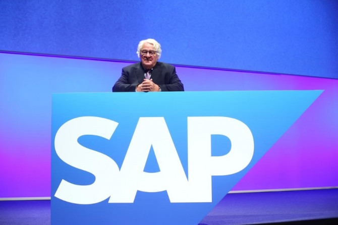 SAP의 공동 창업자인 독일 하소 플래트너 회장은 1억 유로( 1억1000만 달러) 규모의 지분을 매각한 것으로 알려졌다. 사진=로이터