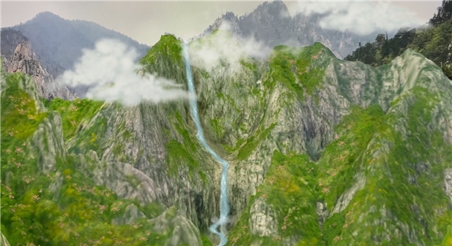 국립공원 스마탐방 앱에서 설악산 토왕성폭포 증강현실 체험을 할 수 있다. 사진=국립공원공단
