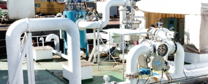 파나시아의 선박평형수처리장치(BWTS)가 선박에 설치되고 있다.  사진=파나시아 홈페이지
