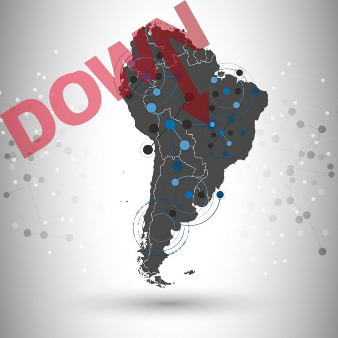 중남미 주요국의 정치 불안이 ‘통화’에도 파급되는 양상을 보이고 있다. 그중 거래액이 큰 브라질·콜롬비아·칠레 3국 통화는 역대 최저치를 경신했다. 자료=글로벌이코노믹