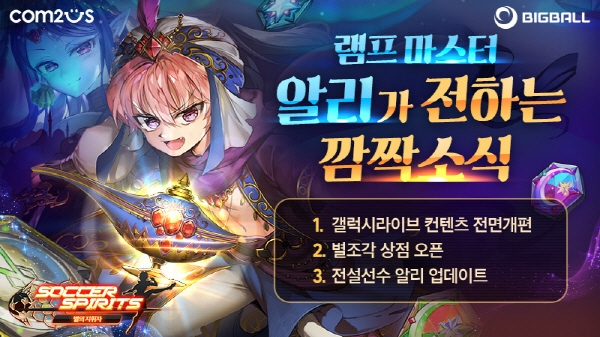 컴투스는 축구 카드 RPG '사커스피리츠'에서 실시간 대전 콘텐츠 개편 등 다양한 업데이트를 했다고 29일 밝혔다. 사진=컴투스