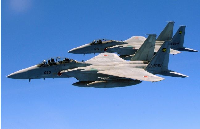일본 항공자위대의 F-15J전투기. 사진=일본 자위대