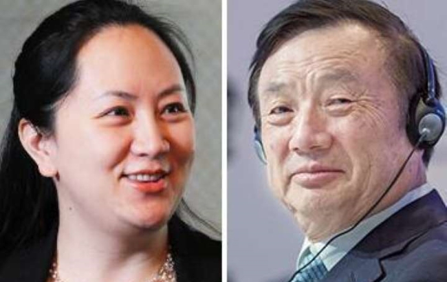 런정페이(任正非·오른쪽) 화웨이 CEO와 딸 멍완저우(孟晩舟·왼쪽) CFO.