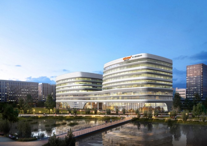 오스템임플란트는 강력한 R&D를 바탕으로 2023년 세계 1위 치과계 기업이 되겠다는 목표를 천명했다. 내년 상반기 마곡에 건립되는 오스템임플란트의 중앙연구소 조감도. 사진=오스템임플란트