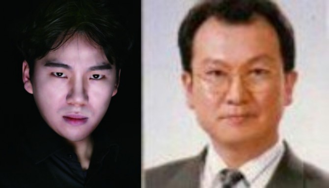 육지환, 장석용(오른쪽, 한국예술평론가협회 회장)