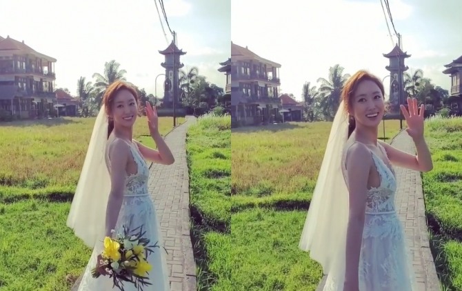 7일 탤런트 전혜빈이 발리에서 결혼식을 올렸다. 사진=전혜빈 인스타그램 캡처