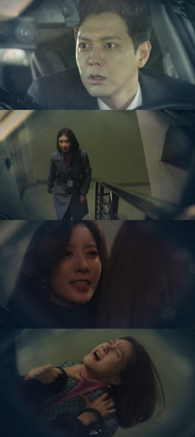 9일 오후 방송되는 KBS2TV 일일드라마 '우아한 모녀' 26회에는 구해준(김흥수 분)에게 집착하는 홍세라(오채이 분)가 제니스(차예련 분)를 또 공격하는 충격 반전이 그려진다. 사진=KBS2TV '우아한 모녀' 26회 예고 영상 캡처 