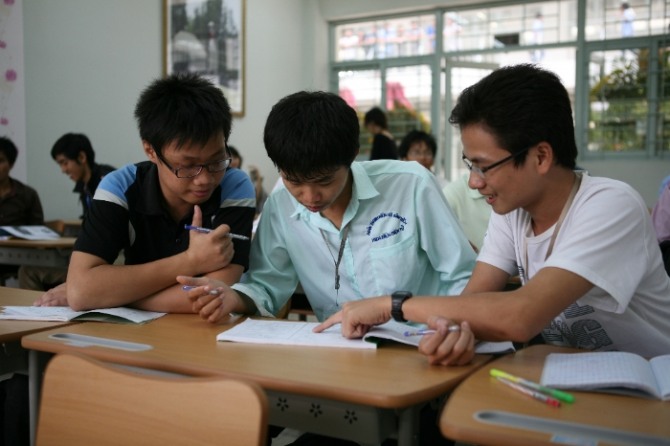 베트남 학생들이 호치민기술사범대학교 내 ‘동아대학교 베트남 한국어 교육센터’에서 한국어를 공부하고 있다.사진=뉴시스