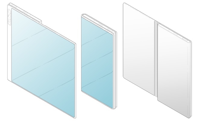 LG전자가 특허출원한 아웃폴딩 방식 폴더블폰. 사진=네덜란드 국제 디자인 시스템 