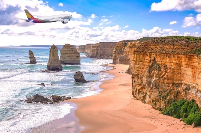 아시아나항공은 내년 2월 20일까지 호주 멜버른에 부정기 항공편을 주 1회 운항한다.[사진=아시아나항공]
