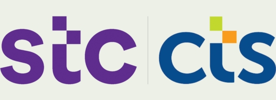 사우디 텔레콤 STC 로고(왼쪽)와 미국의 기술회사인 CTS의 로고.