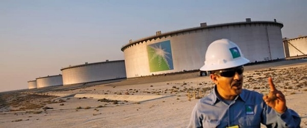 사우디아람코의 석유저장시설.