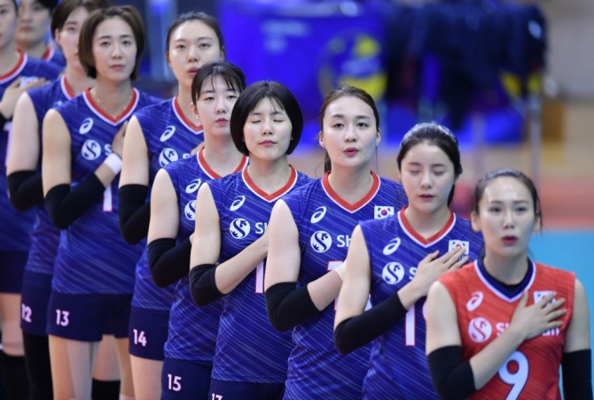 한국 여자배구대표팀. 사진=국제배구연맹 제공