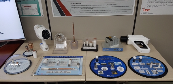 ETRI 연구진이 개발한 디지털 엑스선 튜브 기술을 활용해 다양한 분야에서 개발된 제품들의 모습. 사진=ETRI