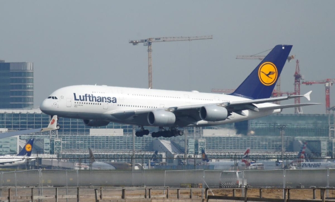 루프트 한자 에어버스 A380-800항공기. 사진=로이터