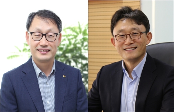 올해 KT를 이끌 사장 2인인 구현모 KT 신임 대표(왼쪽)와 박윤영 KT 사장. 사진=KT