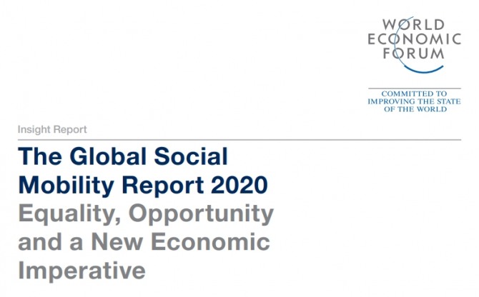 세계경제포럼(WEF)이 발표한 2020년도 글로벌 사회이동지수 보고서. 사진=WEF