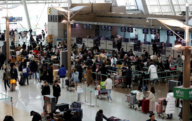 인천국제공항 제1여객터미널 출국장[사진=뉴시스]