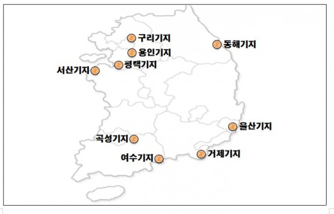 한국 석유비축기지 현황.사진=산업통상자원부