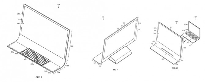 애플이 특허출원한 차세대 일체형 PC. 사진=애플인사이더