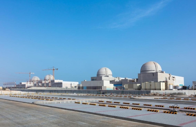 한국전력이 건설 중인 아랍에미리트(UAE) 바라카 원전 전경. 사진=UAE 뉴스매체 '더 내셔널(The National)' 