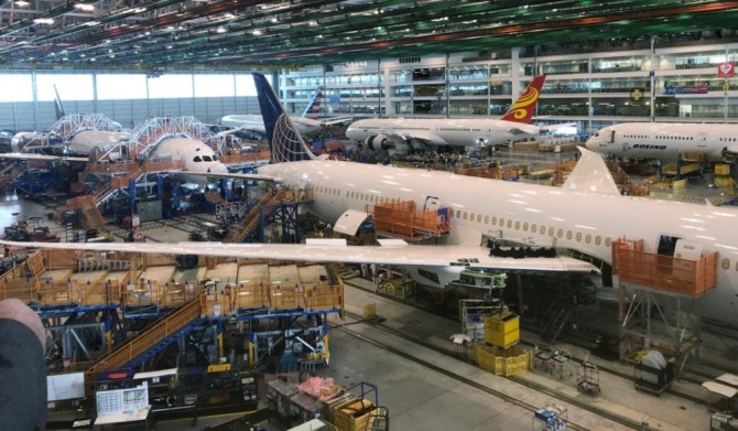 미국 사우스캐롤라이나주 노스찰스턴에 있는 보잉 787 드림라이너 생산공장. 사진=로이터