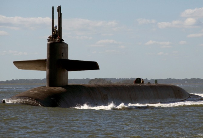 미국 오하이오급 전략핵잠수함 '테네시함'. 테네시함은 트라이던트-II 잠수함발사탄도미사일에 저위력핵탄두 W76-2를 장착한 것으로 알려져 있다. 사진=USNI뉴스