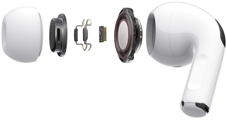 애플 에어팟 프로의 내부.