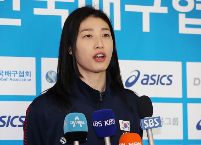  한국 여자배구대표팀 주장 김연경. 사진=뉴시스