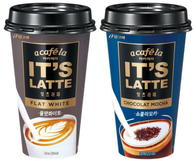 빙그레의 RTD 커피 브랜드 아카페라가 새로운 컵 커피 대용량 제품 ‘아카페라 잇츠라떼’를 선보였다고 24일 밝혔다. 사진=빙그레