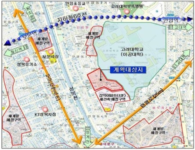안암1구역 재건축사업 위치도. 자료=서울시 클린업시스템