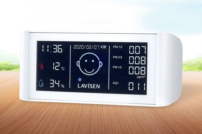 다양한 가정용 혹은 휴대용 미세먼지 측정기가 인기를 얻고 있는 가운데 ‘라비센 미세먼지 측정기’가 새롭게 출시돼 소비자들의 눈길을 사로잡고 있다. 사진=라비센