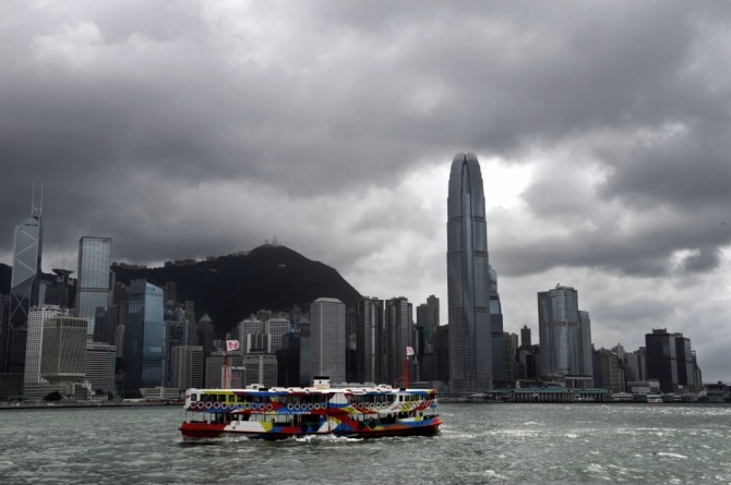 스산한 13일의 금요일 홍콩 항구 모습, 사진=뉴시스  