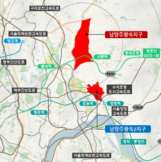 남양주 왕숙신도시 위치도. 자료=LH