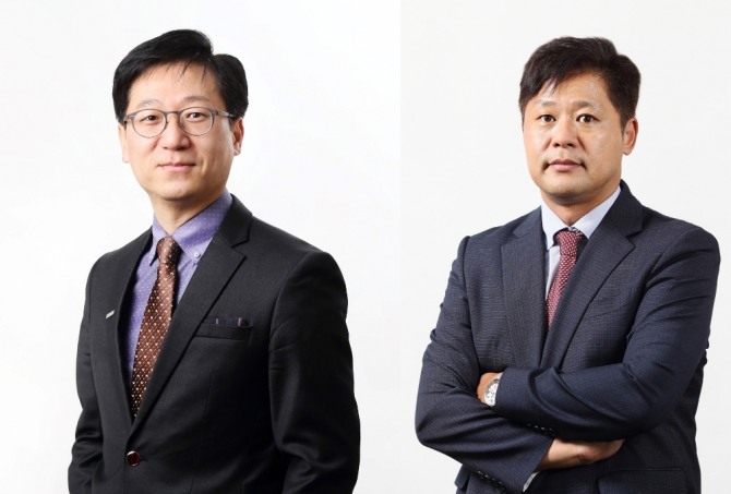한컴위드 김현수 대표(왼쪽)와 홍승필 대표. 사진=한글과컴퓨터