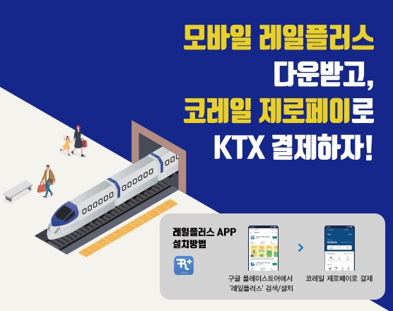 한국철도(코레일)가 25일 열차 승차권 구입이 가능한 ‘코레일 제로페이’를 출시한다. 사진=한국철도 