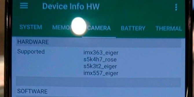 GSM아레나에 공개된 소니 엑스페리아1 Ⅱ의 카메라 4대 중 2대가 삼성 제품이라는 표시 화면.