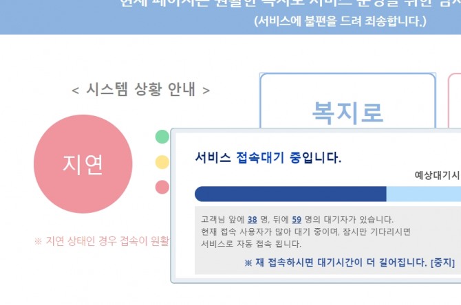 복지로 사이트 사진=복지부 